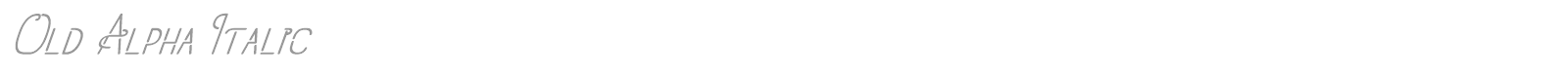 Old Alpha font preview